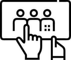 Macro image of a family fingers tapping on a virtual screen displaying their weekly schedule in a digital calendar vector