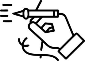 Macro image of a persons hand writing in mid air with a digital pen creating holographic notes vector
