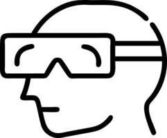 Macro image of person wearing augmented reality glasses in cozy home setting vector