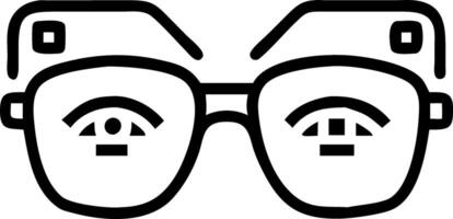 Macro image of parents eyes reflecting educational content from augmented reality glasses vector