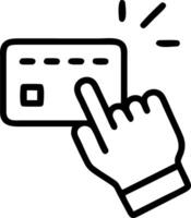 Macro of Credit Card Chip in a Discount Terminal vector