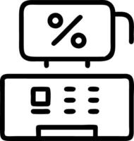 Macro of Cash Register Display with Discounts Calculated vector