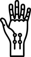 Macro of AI enhanced human hand vector