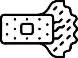Macro of energy bar with embedded microchips vector