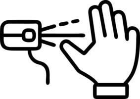 Macro shot of a doctors hand interacting with a virtual reality surgical simulator vector