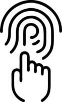 Macro shot of a familys fingerprints activating a smart home interface vector