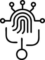 Macro shot of AI biometric sensor vector