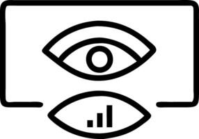 Macro shot of eye reflecting holographic data charts vector