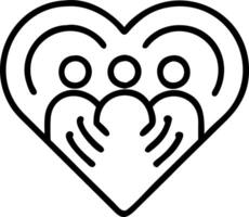 Macro shot of familys digital fingerprints forming a heart shape vector