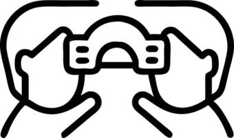 Macro shot of family sharing holographic virtual reality headset vector