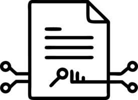 Macro Shot of Futuristic Business Contract with Digital Signatures vector