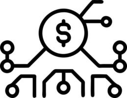 Macro Shot of Futuristic Financial Modeling with AI vector