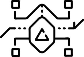 Macro Shot of Futuristic Financial Modeling with AI vector
