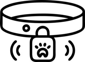 Macro shot of smart collar displaying pets mood to family vector