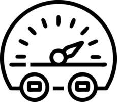 Macro view of speedometer hitting high speeds with excited drivers eyes in background vector