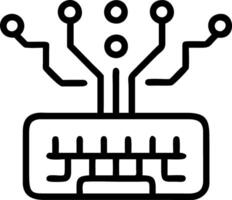 Macro view of futuristic keyboard with growth symbols vector