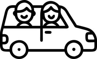 Millennials on a road trip candid shot of friends in the car laughing with space for copy above vector