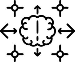 Minimalist Border Frame with AI Neural Growth and Digital Arrows vector