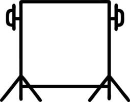Minimalist white studio with seamless backdrop vector