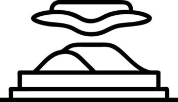 Minimalist zen garden podium with dynamic sand patterns vector