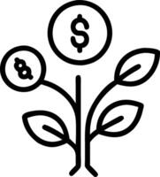 Money tree with coin leaves and growth chart roots vector
