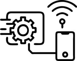 Modern Workspace with Smart Devices vector