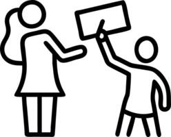 Mother and teenage daughter painting a room with a glossy background and copy space vector