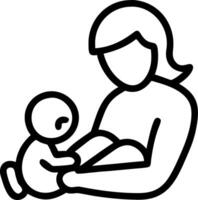 Mother reading a book to her baby with a soft abstract floral background and copy space vector