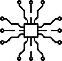 Nano circuitry in action vector