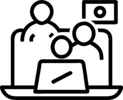 Parents and kids creating a digital photo album vector