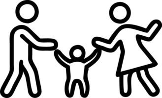 Parents playing with their children on a glossy background with copy space vector