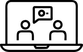 Plain background featuring a laptop with family call icons ample copy space vector