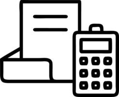 Plain background featuring a glossy calculator and notepad on a desk ample copy space vector