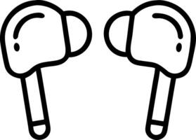 Plain background with wireless earbuds and copy space vector