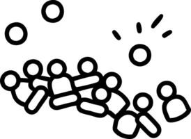 Plain white background with childrens toys scattered across the floor and empty space for copy above vector