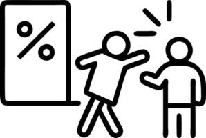 Pop up discount shop in unexpected location vector