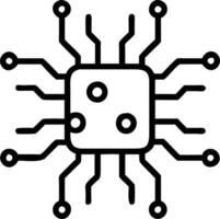 Quantum computer chip close up vector