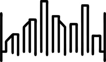 Retail barcode forming a city skyline vector
