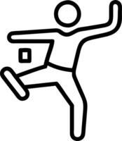 Senior practicing tai chi with digital guidance in a macro close up and copy space vector