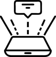 Smartphone with floating holographic notifications and AI data vector
