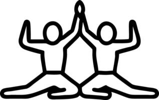 Soft abstract background of millennials practicing yoga in the park plenty of copy space above vector