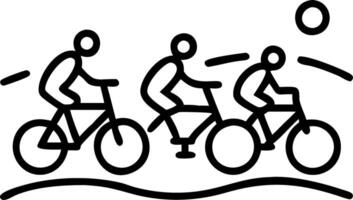 Soft abstract digital art of a family riding bicycles along a riverside with bokeh lighting effects vector
