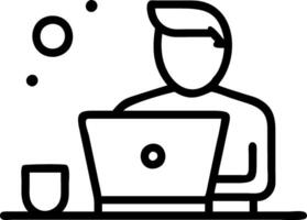 Soft abstract digital art of a person working remotely from a comfortable chair with a tablet surrounded by bokeh lights vector