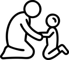 Soft abstract digital art of a doctor comforting a child patient vector