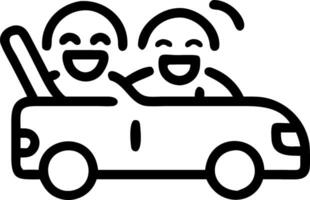 Soft abstract digital art of friends laughing in a car during a road trip vector
