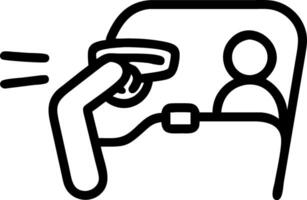Soft abstract image of a driver adjusting rearview mirror with motion blur vector