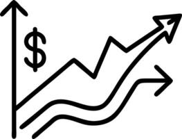 Soft Abstract Financial Growth Curve vector
