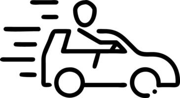 Soft abstract image of a driver in a car with motion blur and bokeh lights vector