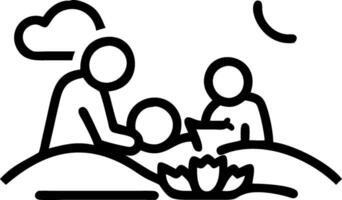 Soft abstract image of a family enjoying time while parent works from home vector