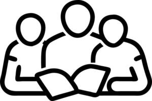 Soft abstract image of a family reading books together in a cozy living room vector
